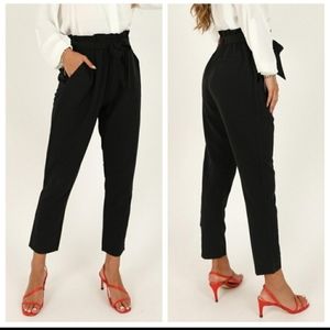 White Fox paperbag pants